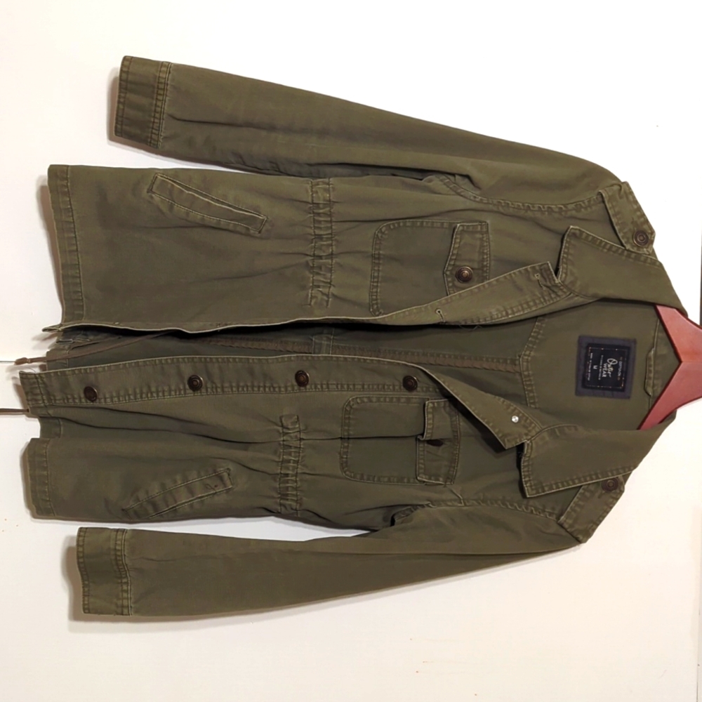 Cotton On Women's Olive Green Medium Button Down Jacket